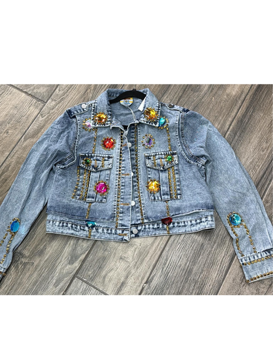 Gems Embellished  Denim Jacket