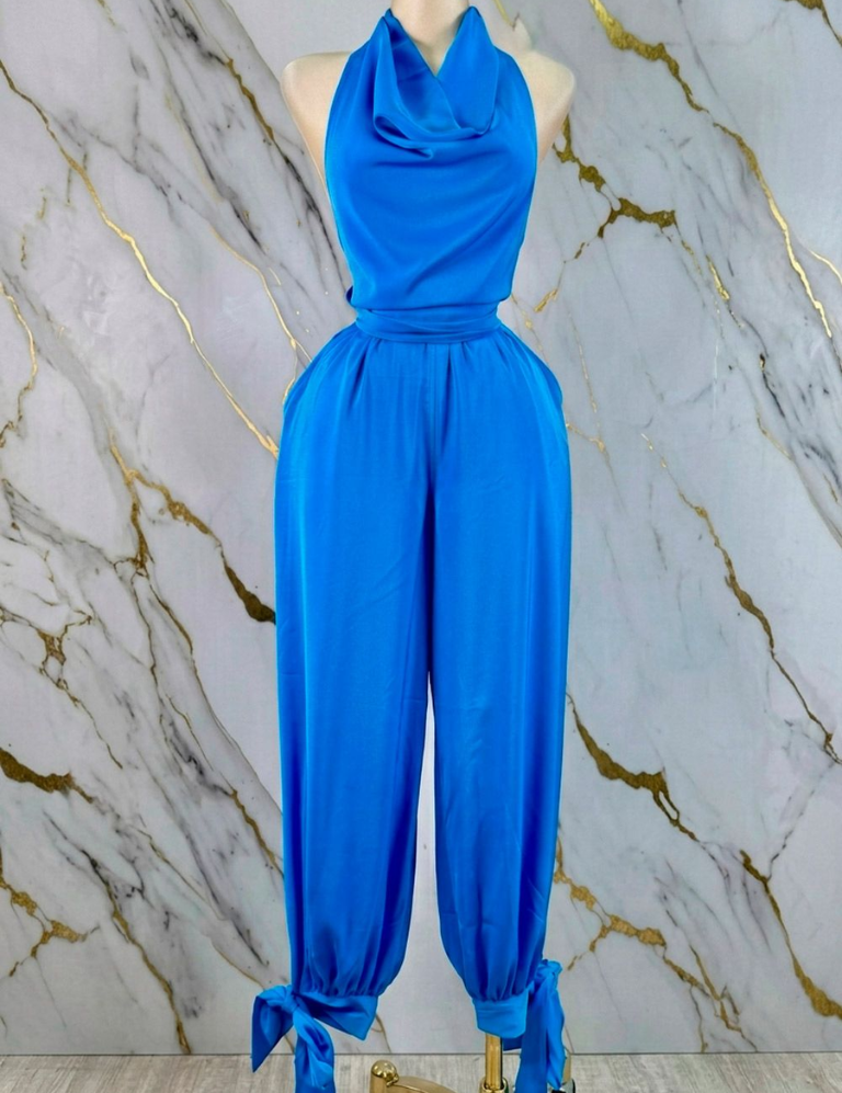 Royal Blue Top & Pant Set