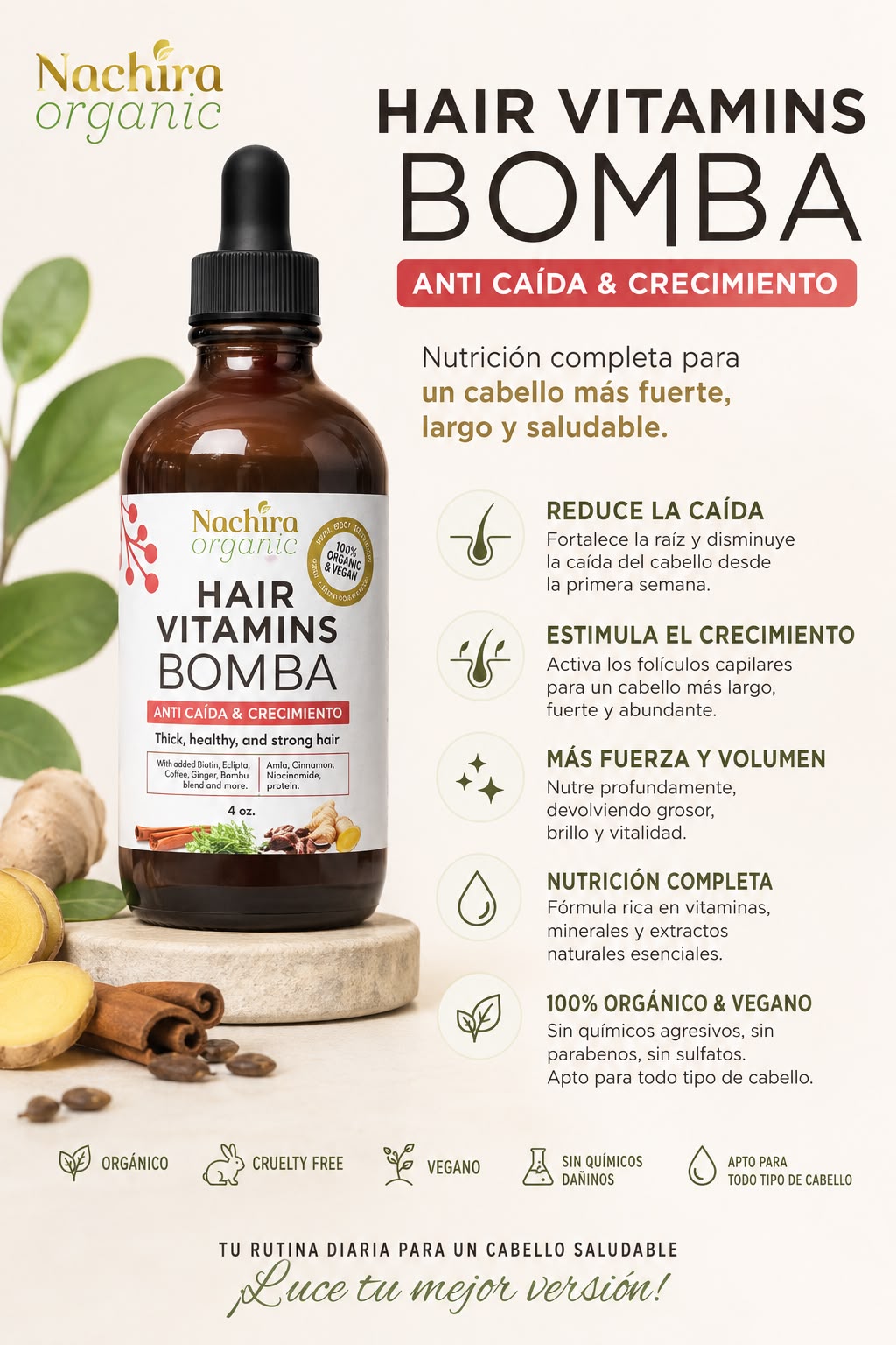 BOMBA CAPILAR VITAMINAS– ANTI CAÍDA & CRECIMIENTO