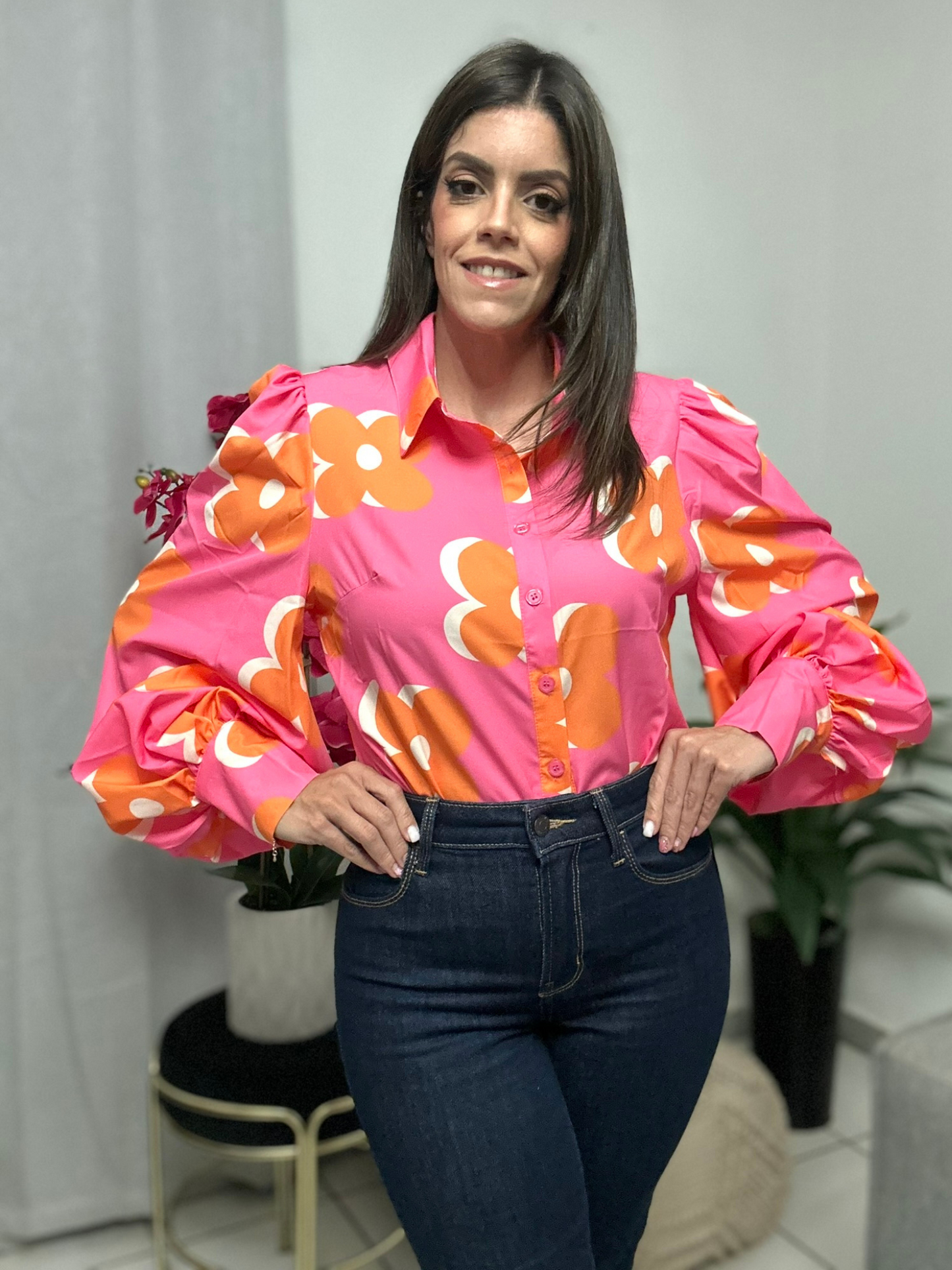Flower Print Blouse