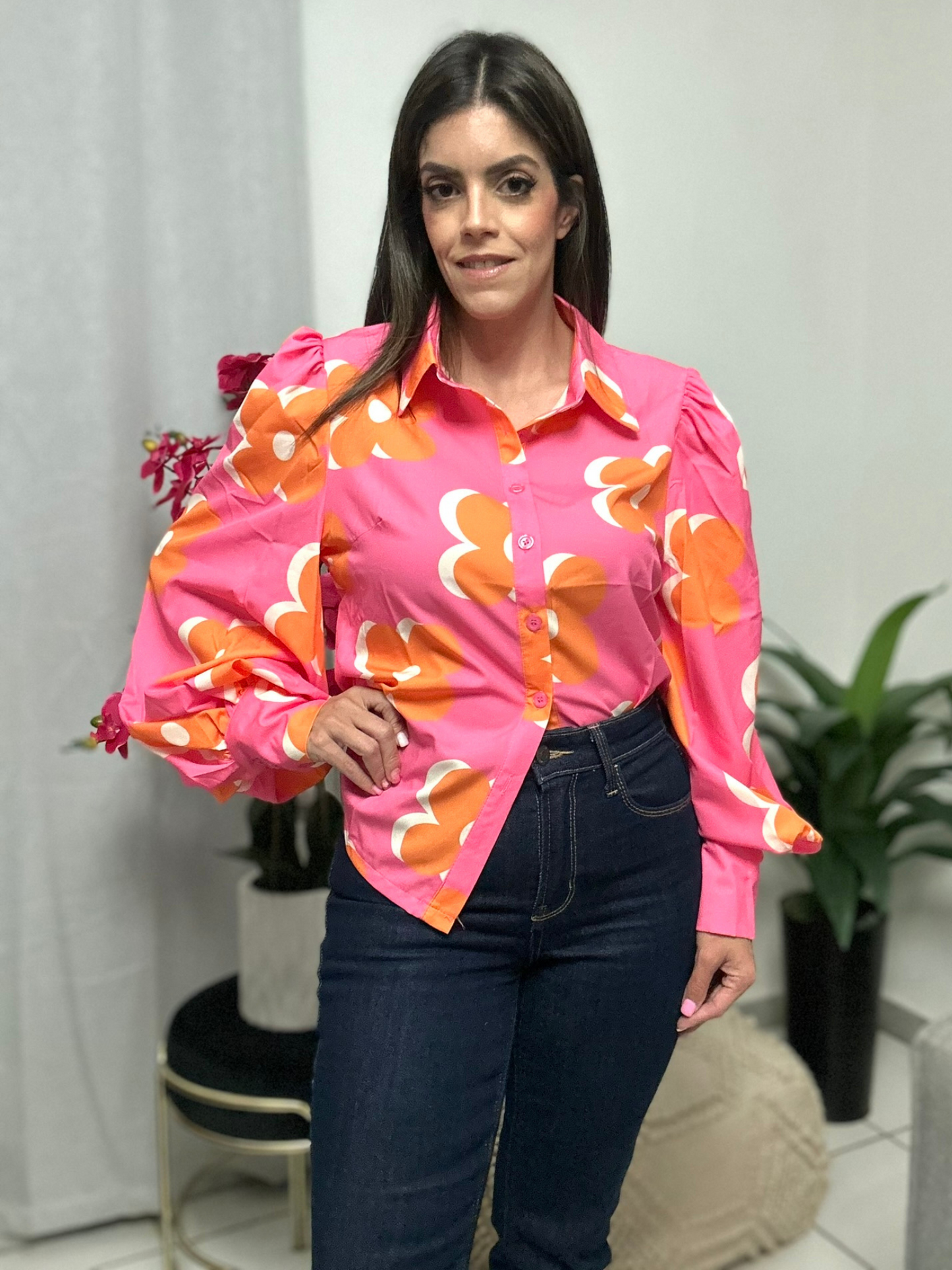 Flower Print Blouse